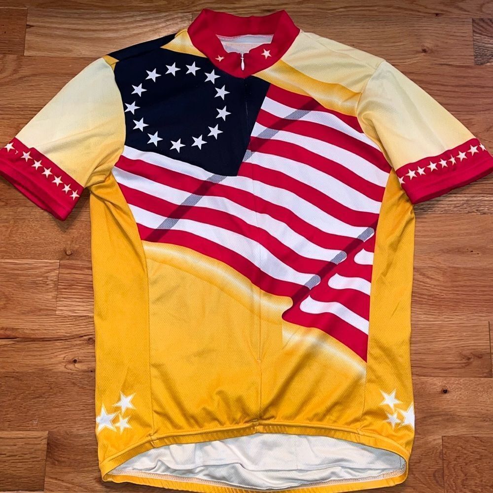 USA Don’t Tread on Me Revolution Bike Cycling Cycle Jersey Flag Design 4th July